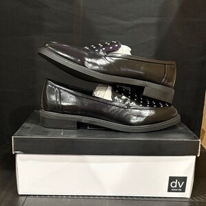 Dolce Vita Black Patent Studded Loafers